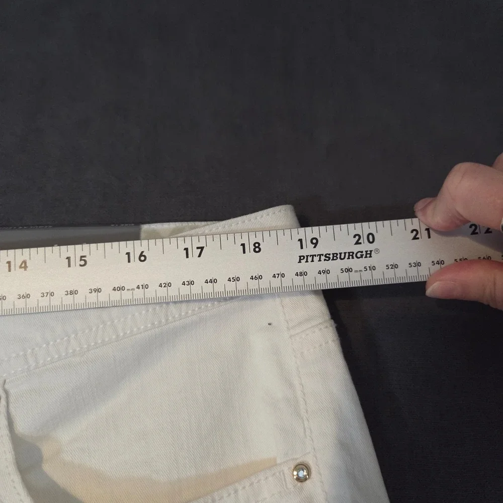 JM Collection Straight Leg Pants Womens 18 White Comfort Waistband Regular